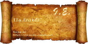 Ila Enikő névjegykártya